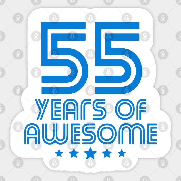 55 Years Of Awesome Sticker by dyazagita